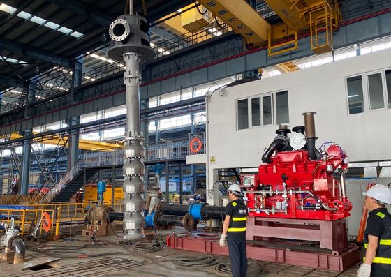 Pompa a turbina verticale azionata da motore diesel