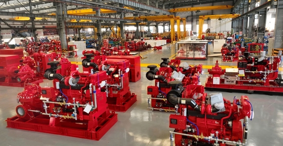 UL Fuel Tank Split Case Fire Pump con pressione nominale alta fino a 109-179psi e flusso nominale ad alto flusso 7500 GPM SCF400-350-640